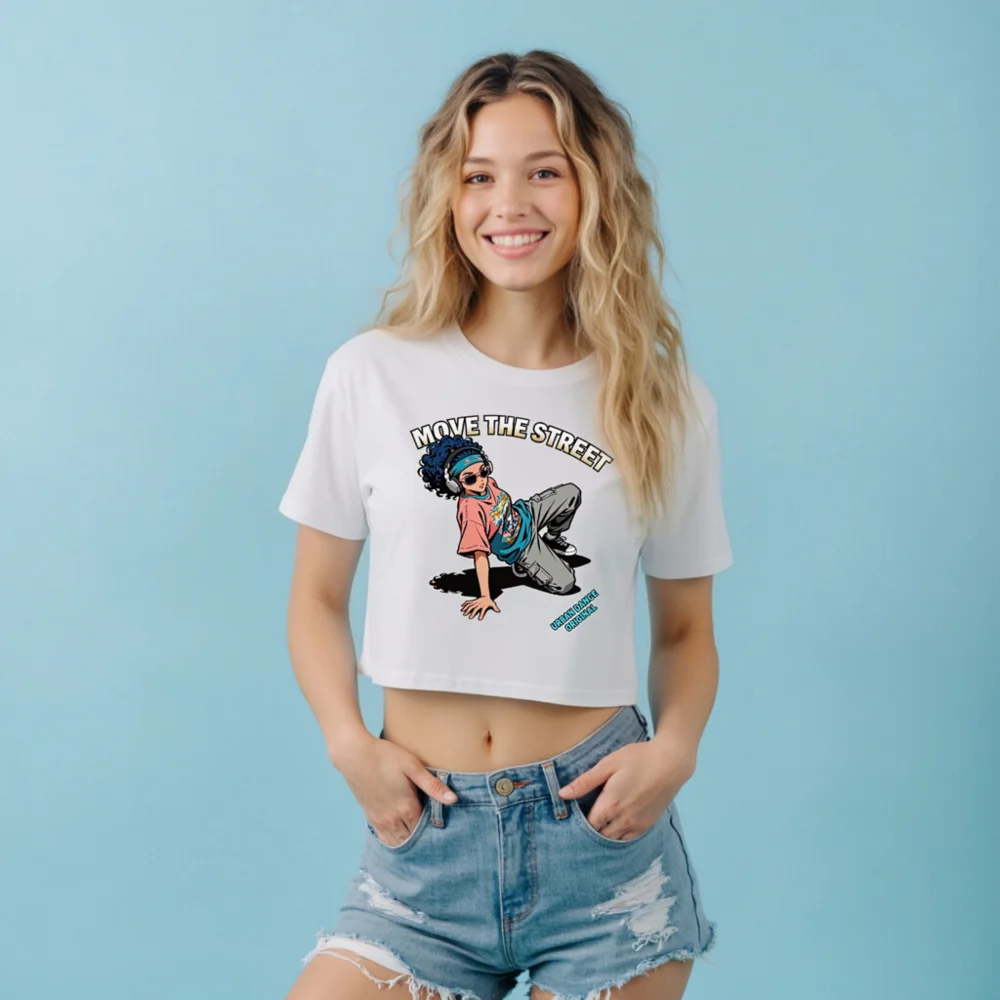 Move the Street Crop Top for Women – Urban Dance Graphic Tee - Image 7