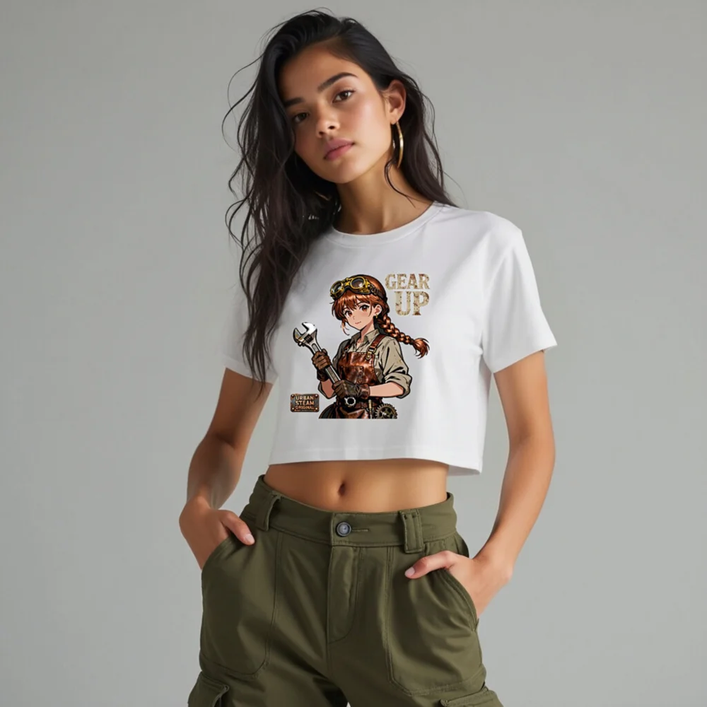 Steampunk Anime Girl Crop Top for Women – Urban Steam Original - Image 10