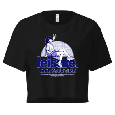 Leisure Crop Top for Women – Graphic Short Sleeve Tee