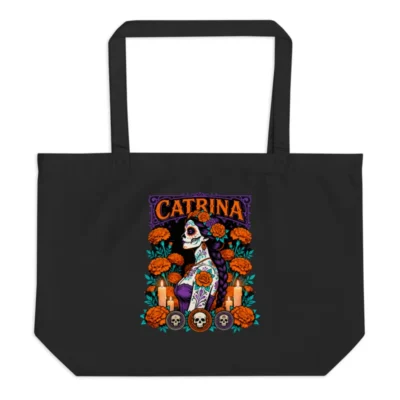 Catrina Day of the Dead Tote Bag – Large Organic Cotton Shopping Bag