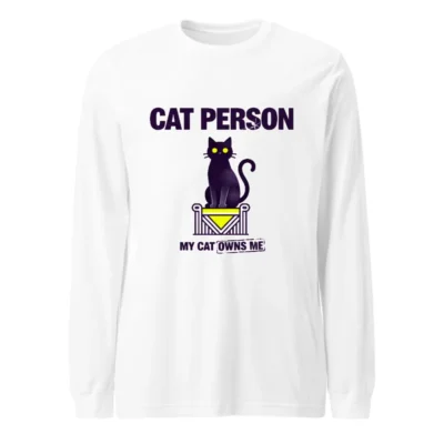 Cat Person Long Sleeve Tee – Unisex Graphic Shirt for Cat Lovers