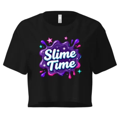 Slime Time Crop Top for Women – Fun Graphic Short Sleeve Tee