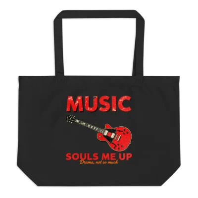 Organic Cotton Tote Bag – Music Souls Me Up Guitar Design
