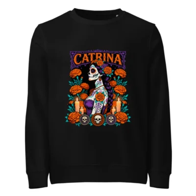 Catrina Day of the Dead Unisex Organic Sweatshirt