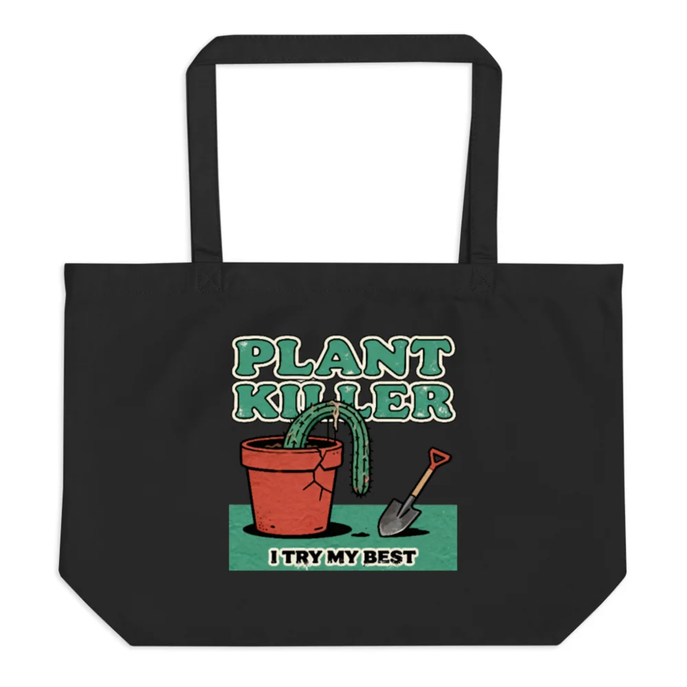 Plant Killer Tote Bag – Large Organic Cotton Shopping Bag