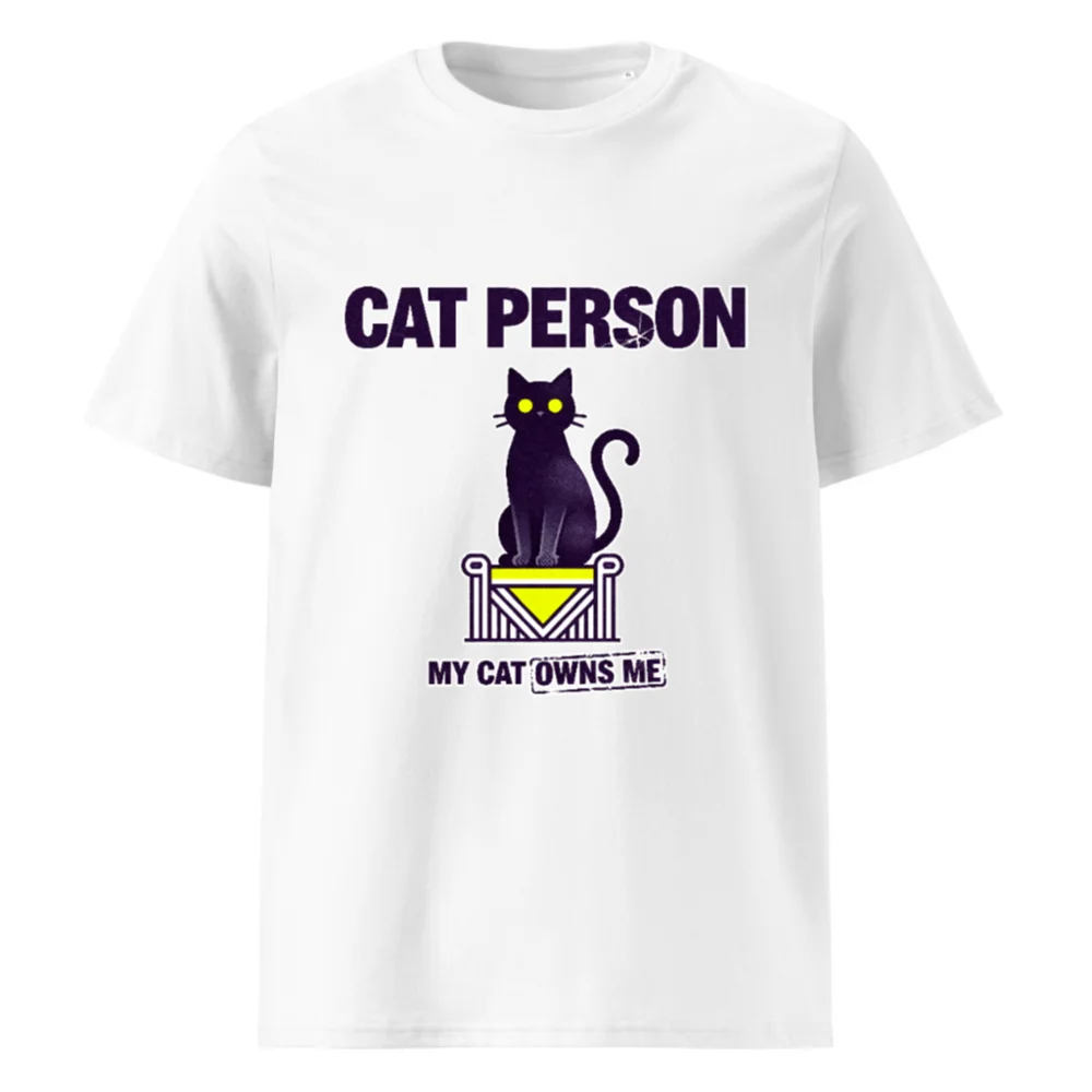 Cat Person T-Shirt – Unisex Organic Cotton Graphic Tee