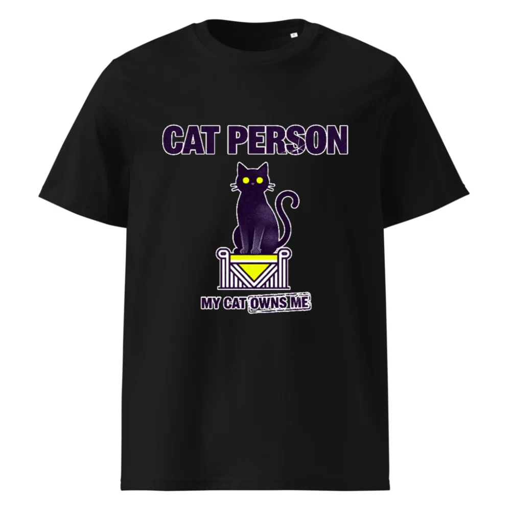 Cat Person T-Shirt – Unisex Organic Cotton Graphic Tee
