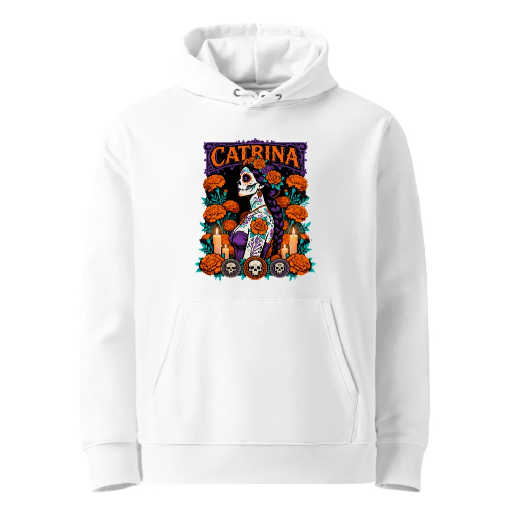 Catrina Day of the Dead Hoodie - Unisex Eco-Friendly Pullover