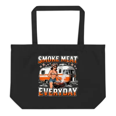 Smoke Meat Everyday Tote Bag – Large Organic Cotton Shopping Bag