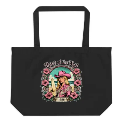Organic Cotton Tote Bag – Heart of the West 1986 Vintage Graphic