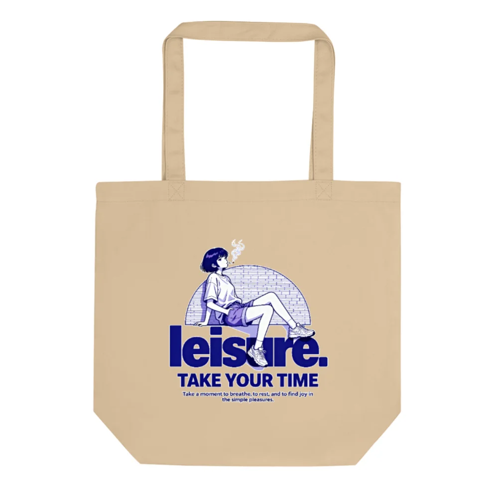 Eco Oyster Tote Bag – Organic Cotton Reusable Shopping Bag with Leisure Illustration