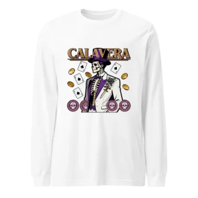 Calavera Skeleton Long Sleeve Tee – Unisex Graphic T-Shirt
