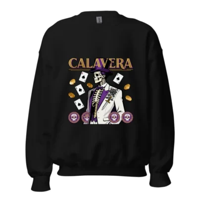 Calavera Skeleton Sweatshirt – Unisex Crew Neck Graphic Hoodie