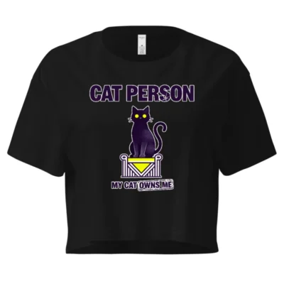 Cat Person Crop Top for Women – Funny Cat Lover Tee