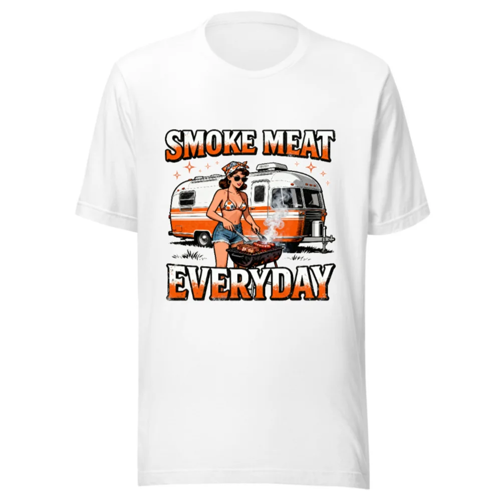 Smoke Meat Everyday T-Shirt – Unisex Vintage BBQ Graphic Tee
