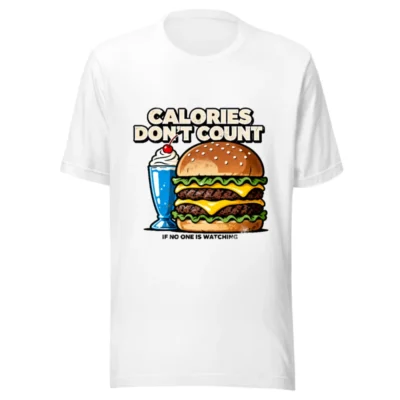 Calories Don't Count T-Shirt – Unisex Graphic Tee for Food Lovers