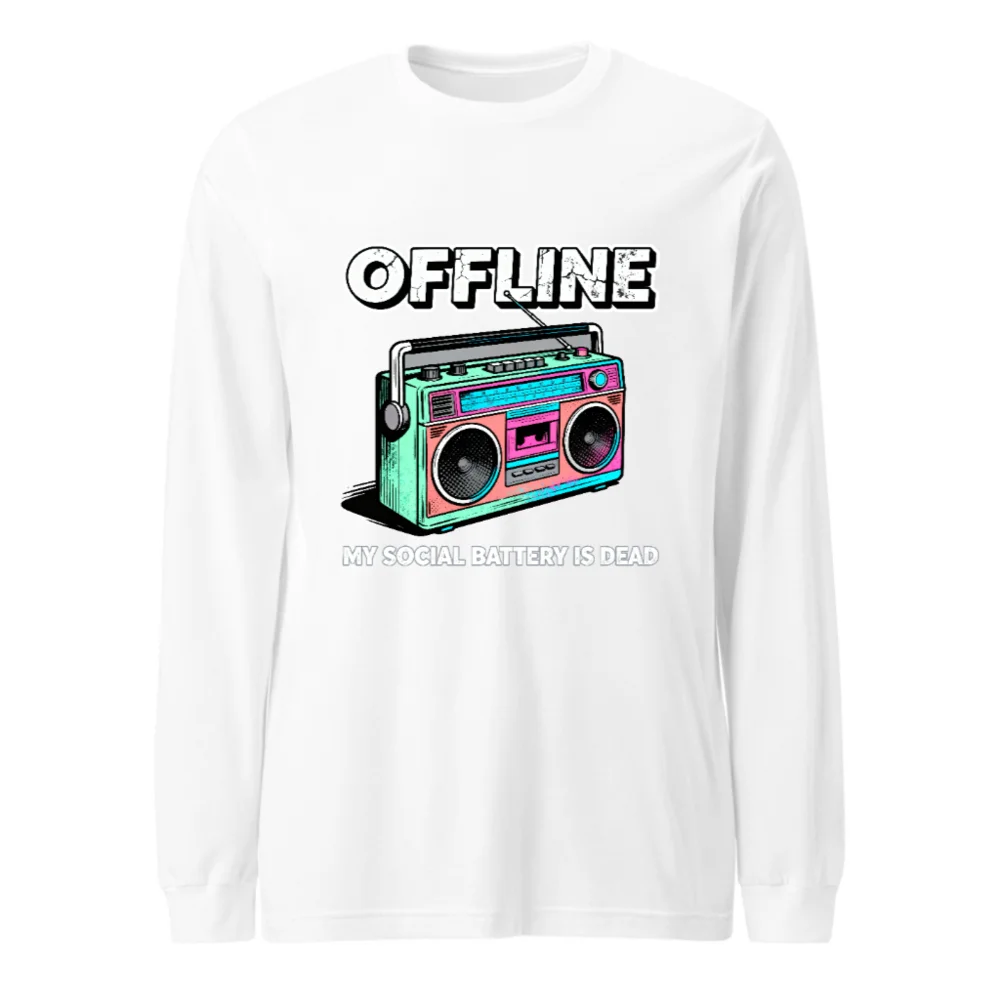 Offline Boombox Long Sleeve Tee – Unisex Graphic Shirt