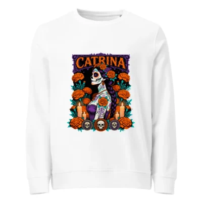 Catrina Day of the Dead Unisex Organic Sweatshirt
