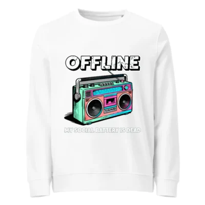 Offline Sweatshirt – Unisex Organic Cotton Graphic Pullover