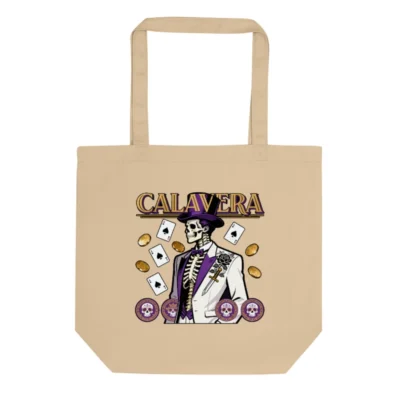 Calavera Skeleton Tote Bag – Eco-Friendly Cotton Reusable Shopping Bag
