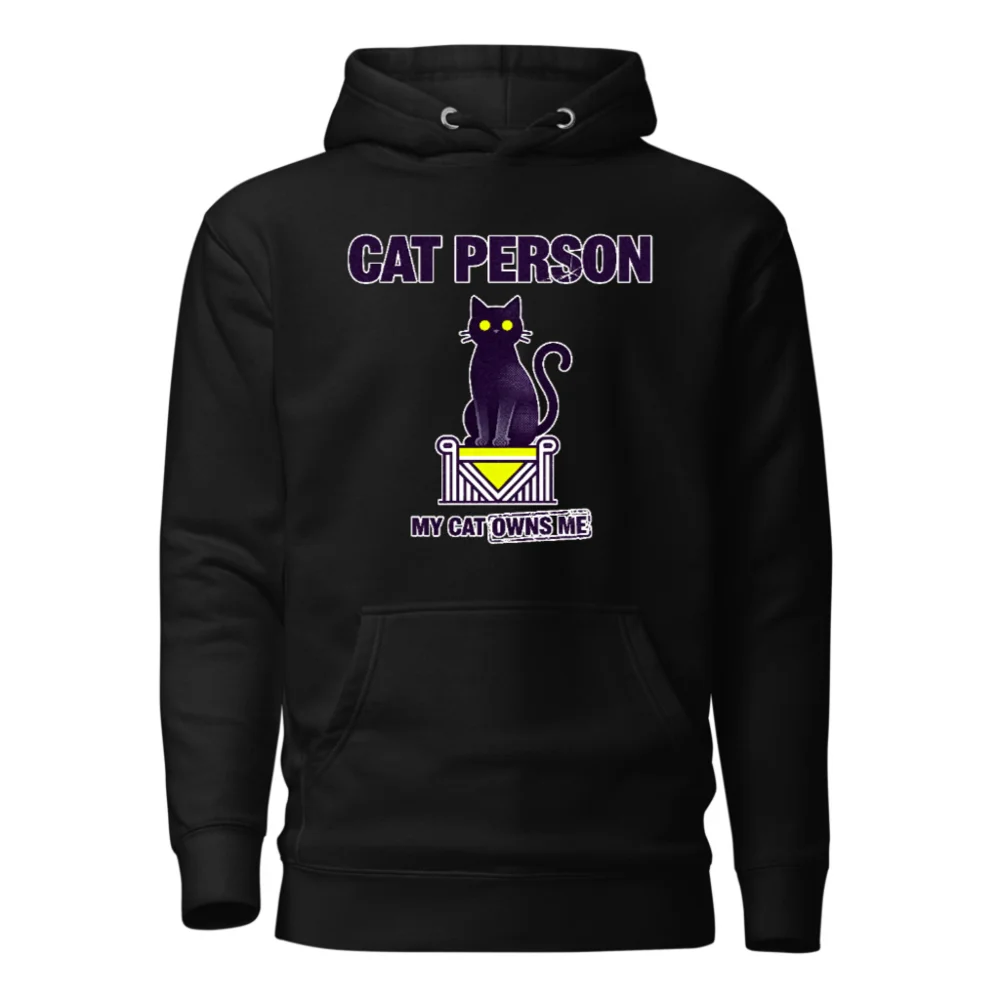 Cat Person Hoodie – Unisex Premium Pullover with Funny Cat Design