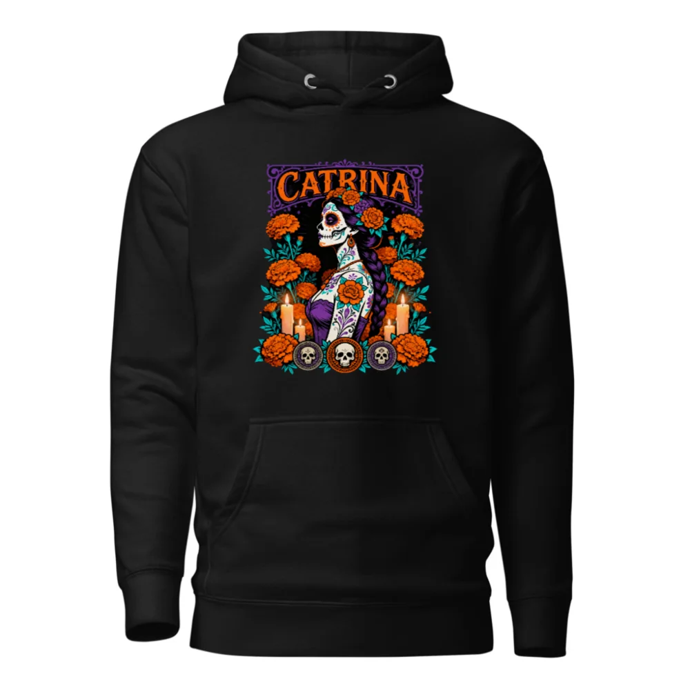 Catrina Day of the Dead Hoodie – Unisex Premium Pullover