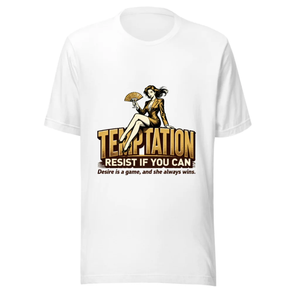 Temptation Resist If You Can Unisex T-Shirt - Vintage Graphic Tee