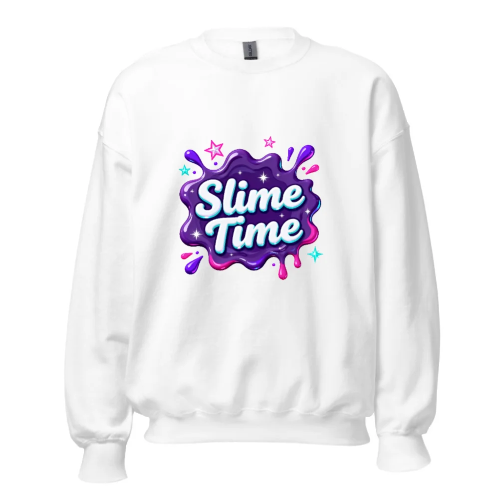 Slime Time Unisex Crew Neck Sweatshirt - Soft Cotton Pullover