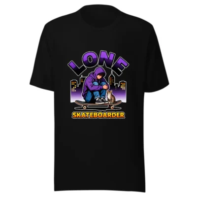 Lone Skateboarder Unisex Graphic T-Shirt - Streetwear Tee