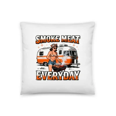 Smoke Meat Everyday Pillow - 18x18 Inch Decorative Throw Pillow