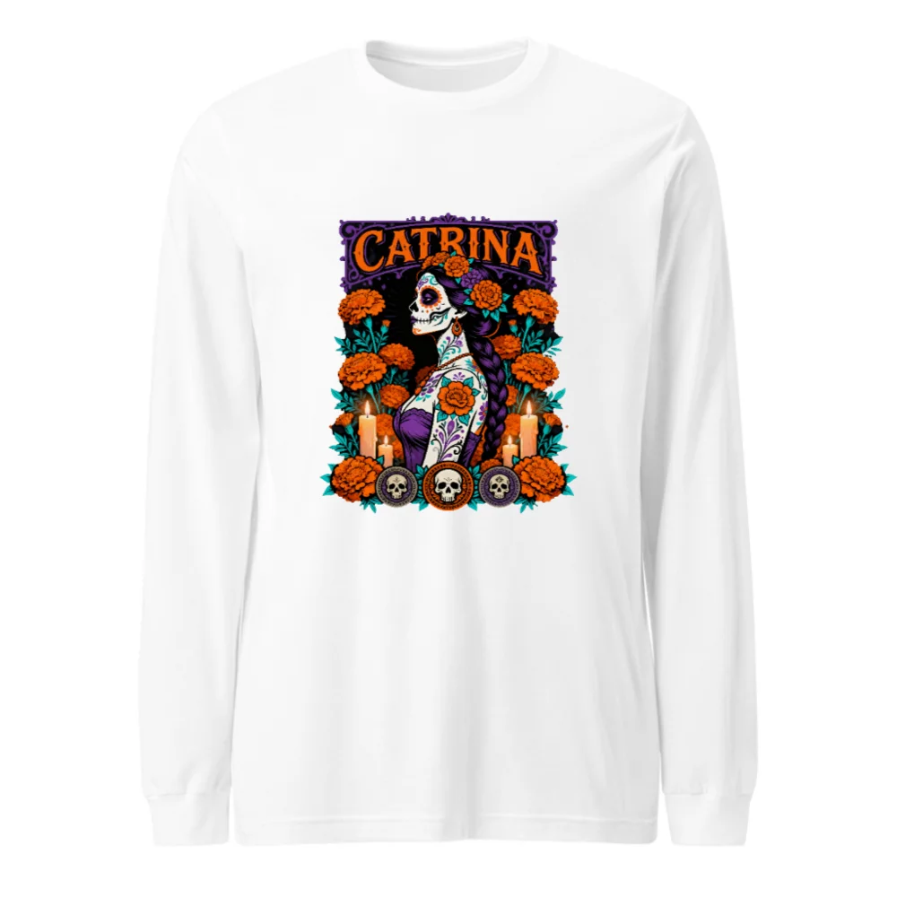 Catrina Day of the Dead Long Sleeve Tee - Unisex