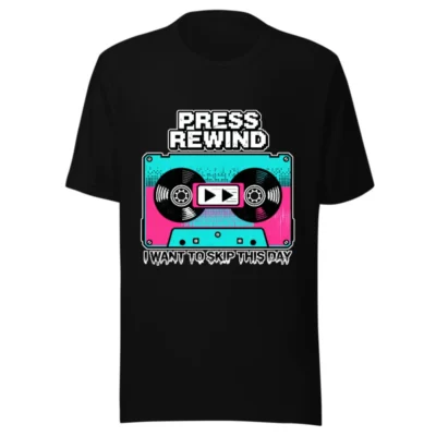 Press Rewind Cassette T-Shirt – Unisex Retro Graphic Tee