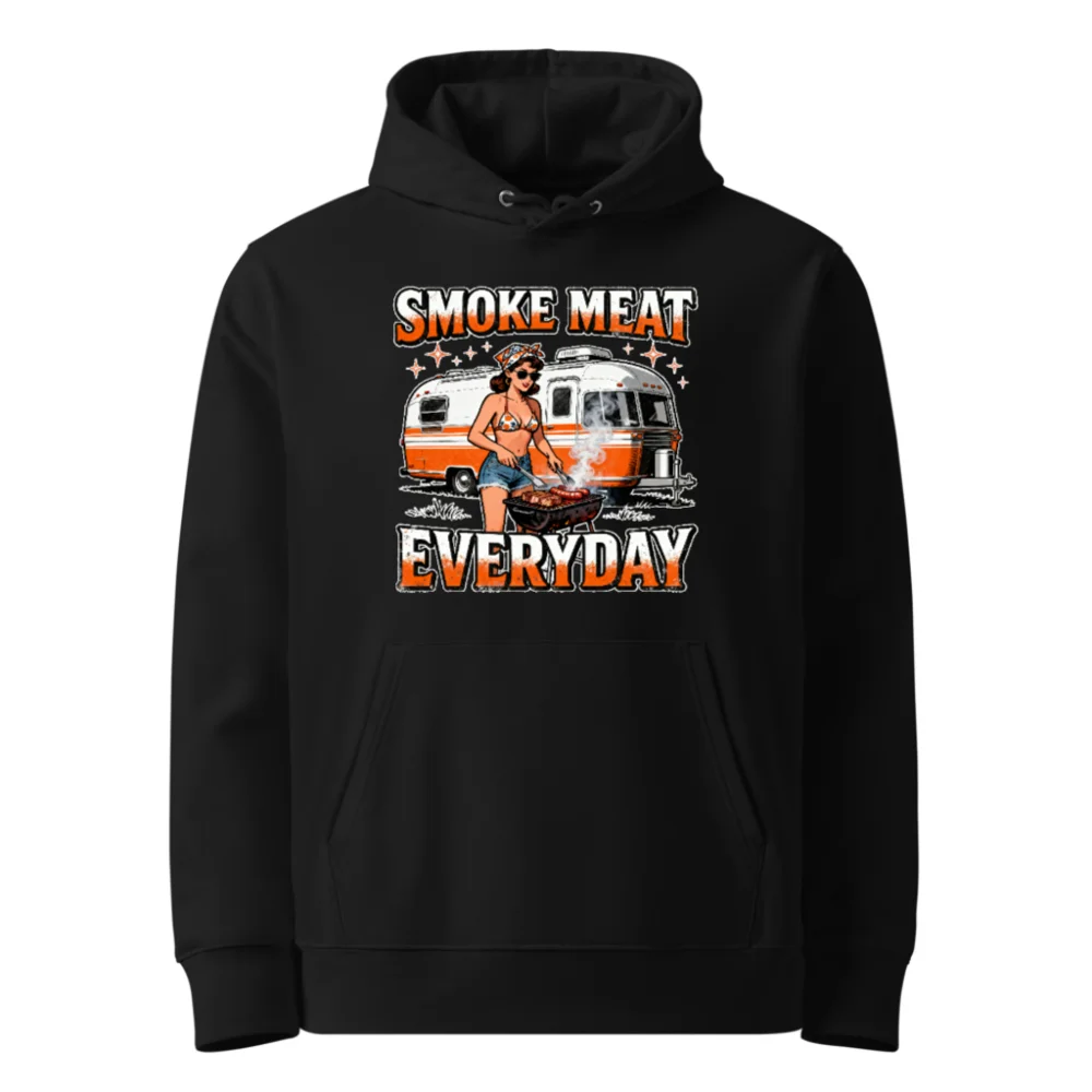 Smoke Meat Everyday Hoodie - Unisex Eco-Friendly Graphic Pullover