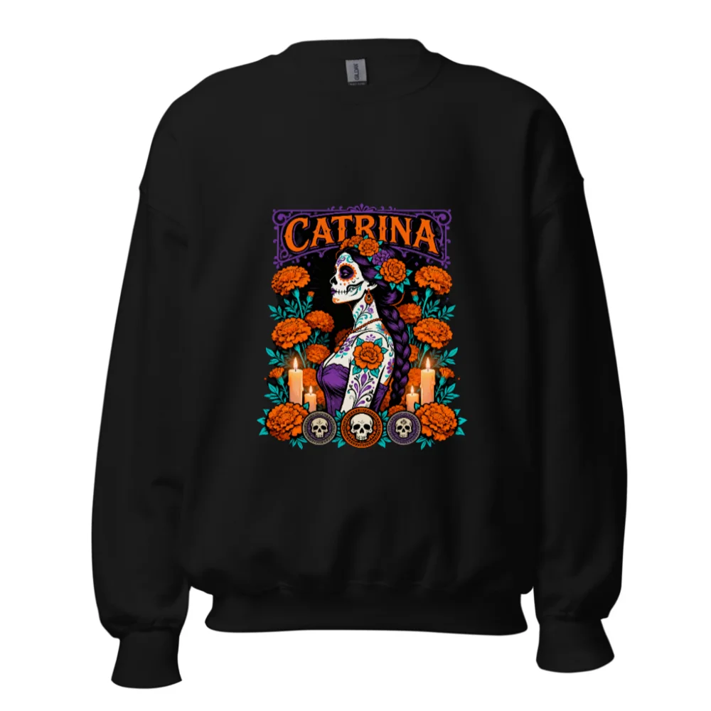 Catrina Day of the Dead Sweatshirt - Unisex Crew Neck