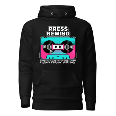 Press Rewind Cassette Hoodie – Unisex Premium Pullover