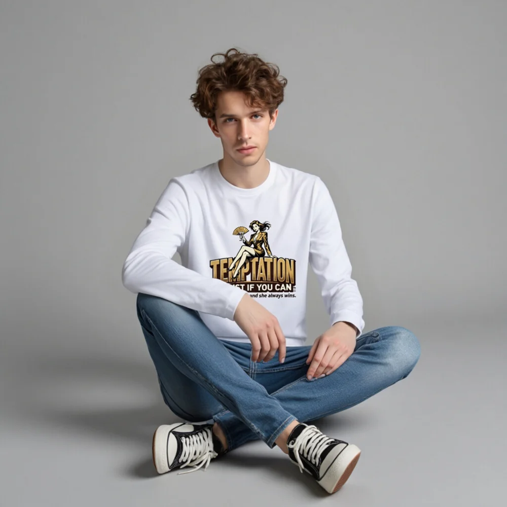 Temptation Resist If You Can Unisex Long Sleeve T-Shirt - Image 4