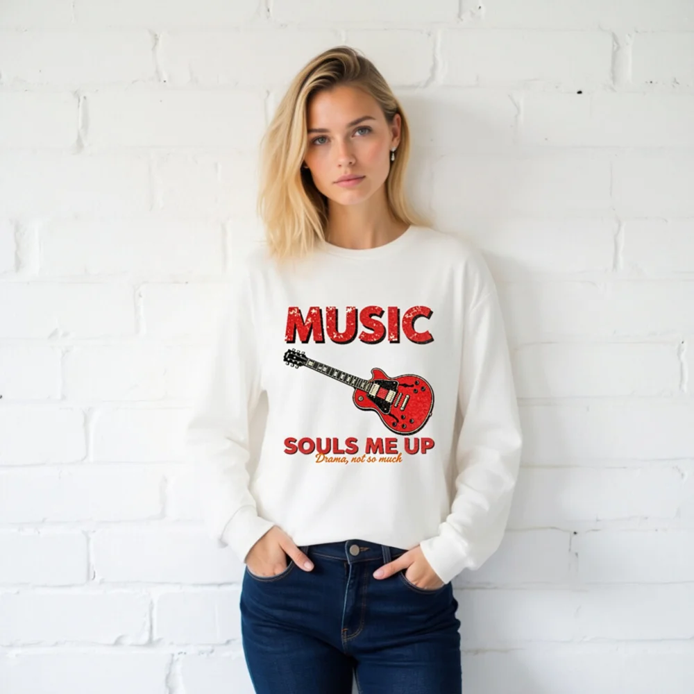 Music Souls Me Up Long Sleeve Tee – Unisex Graphic T-Shirt - Image 2