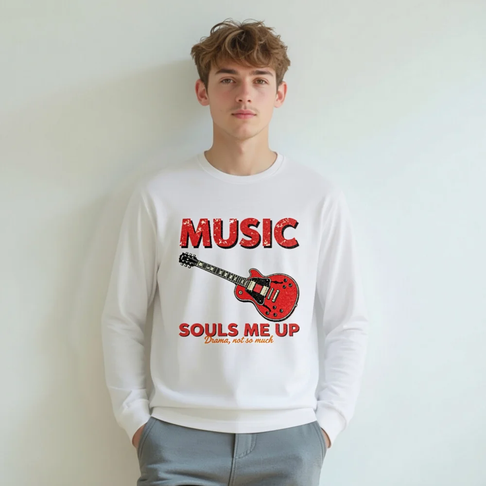 Music Souls Me Up Long Sleeve Tee – Unisex Graphic T-Shirt - Image 8