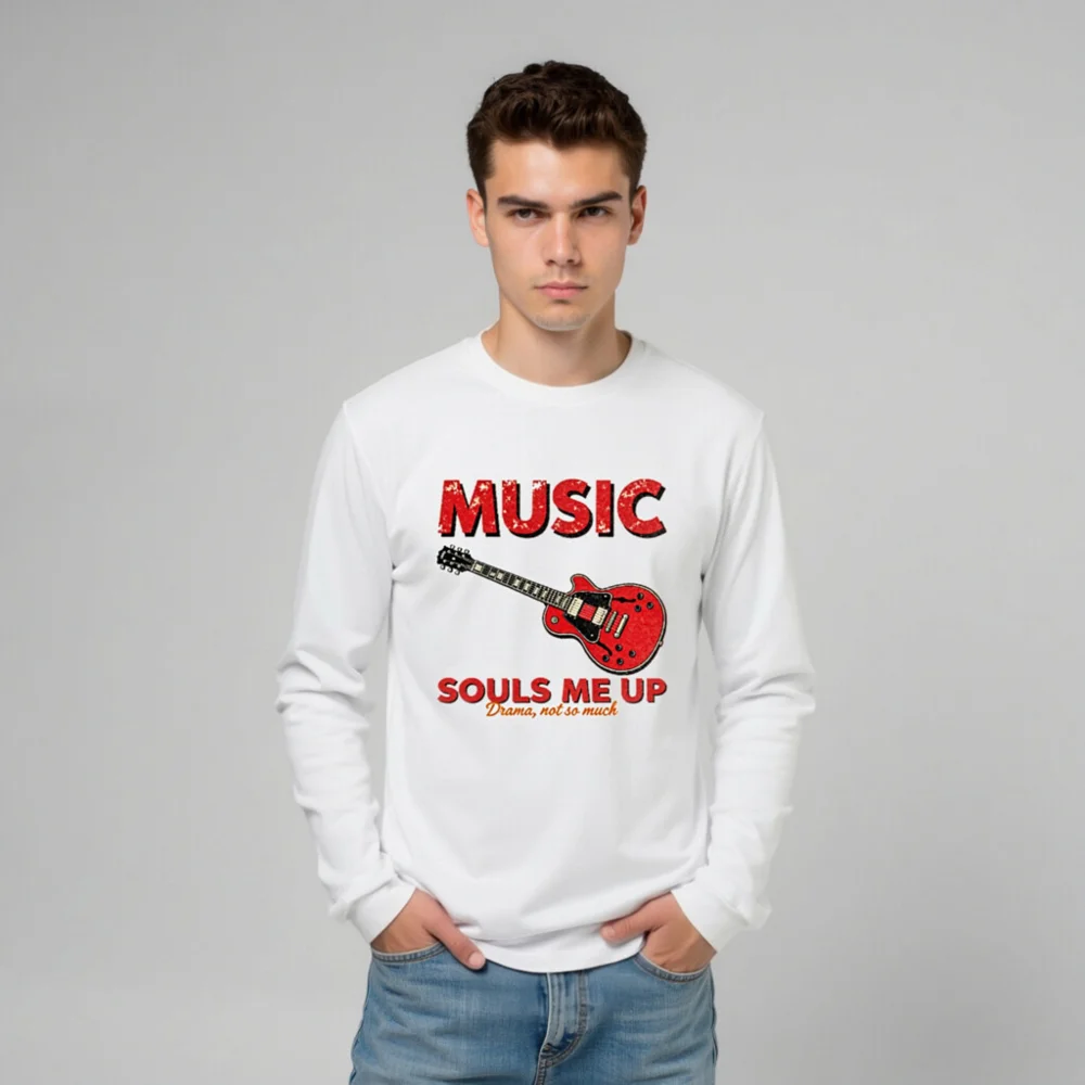 Music Souls Me Up Long Sleeve Tee – Unisex Graphic T-Shirt - Image 10