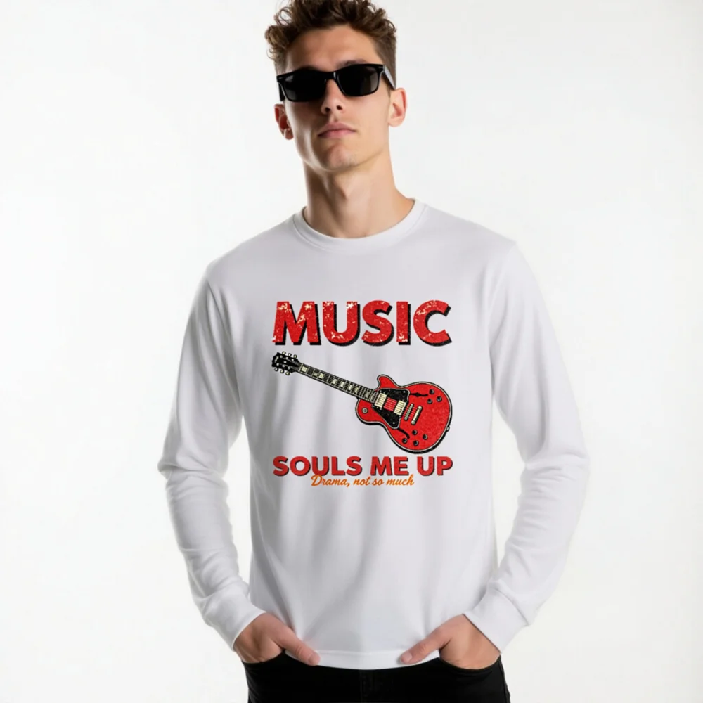 Music Souls Me Up Long Sleeve Tee – Unisex Graphic T-Shirt - Image 11