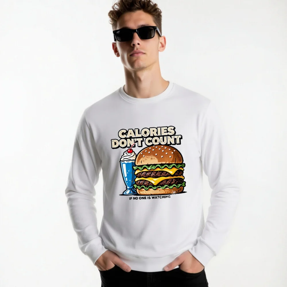 Calories Don't Count Long Sleeve Tee - Unisex Funny Graphic Shirt - Image 11