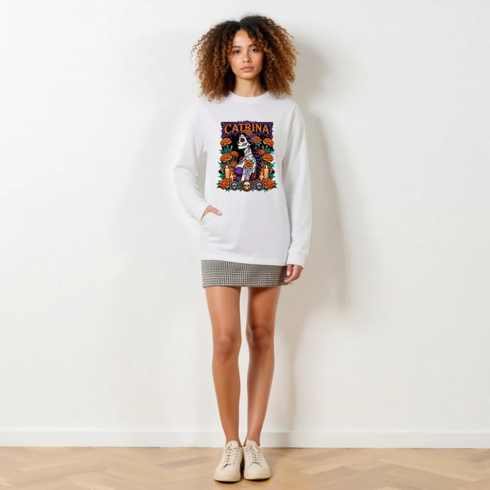 Catrina Day of the Dead Long Sleeve Tee - Unisex - Image 6