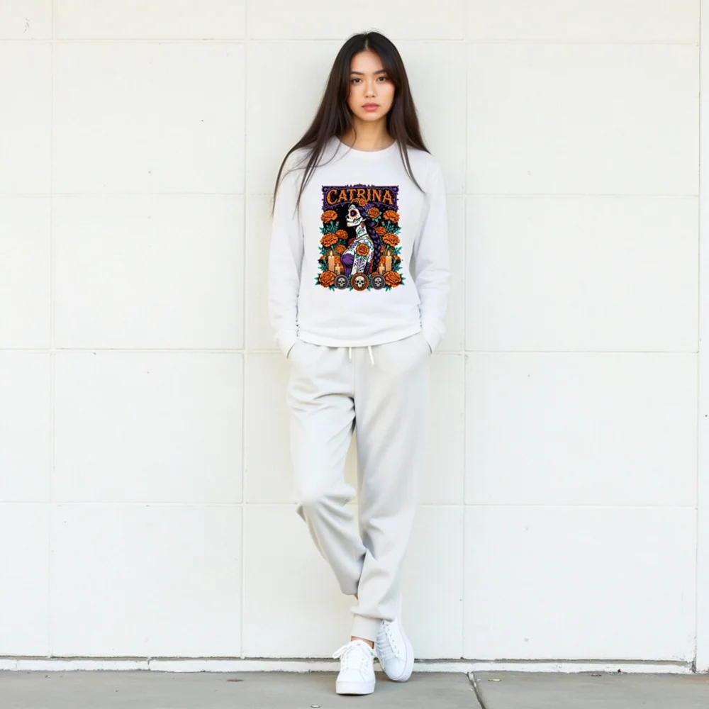 Catrina Day of the Dead Long Sleeve Tee - Unisex - Image 9