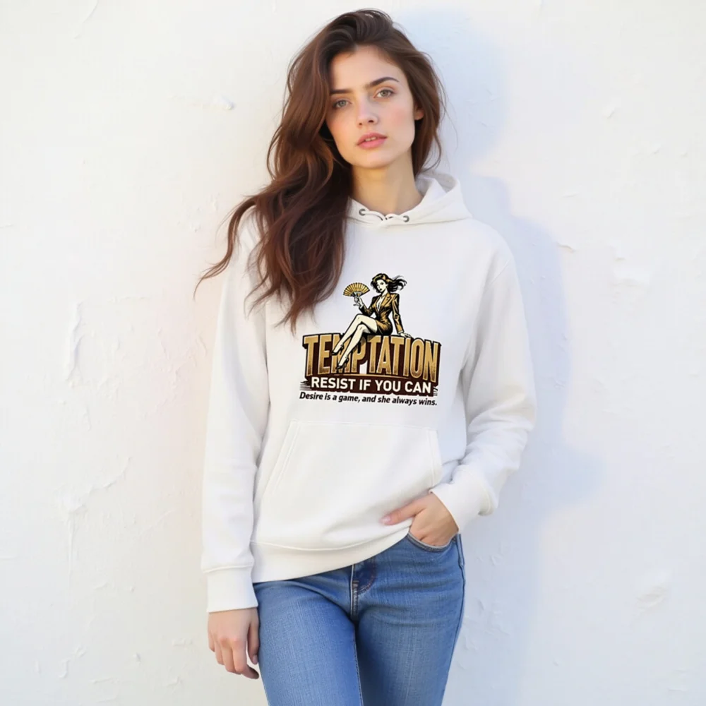 Temptation Resist If You Can Hoodie - Unisex Eco-Friendly Sweatshirt - Image 11