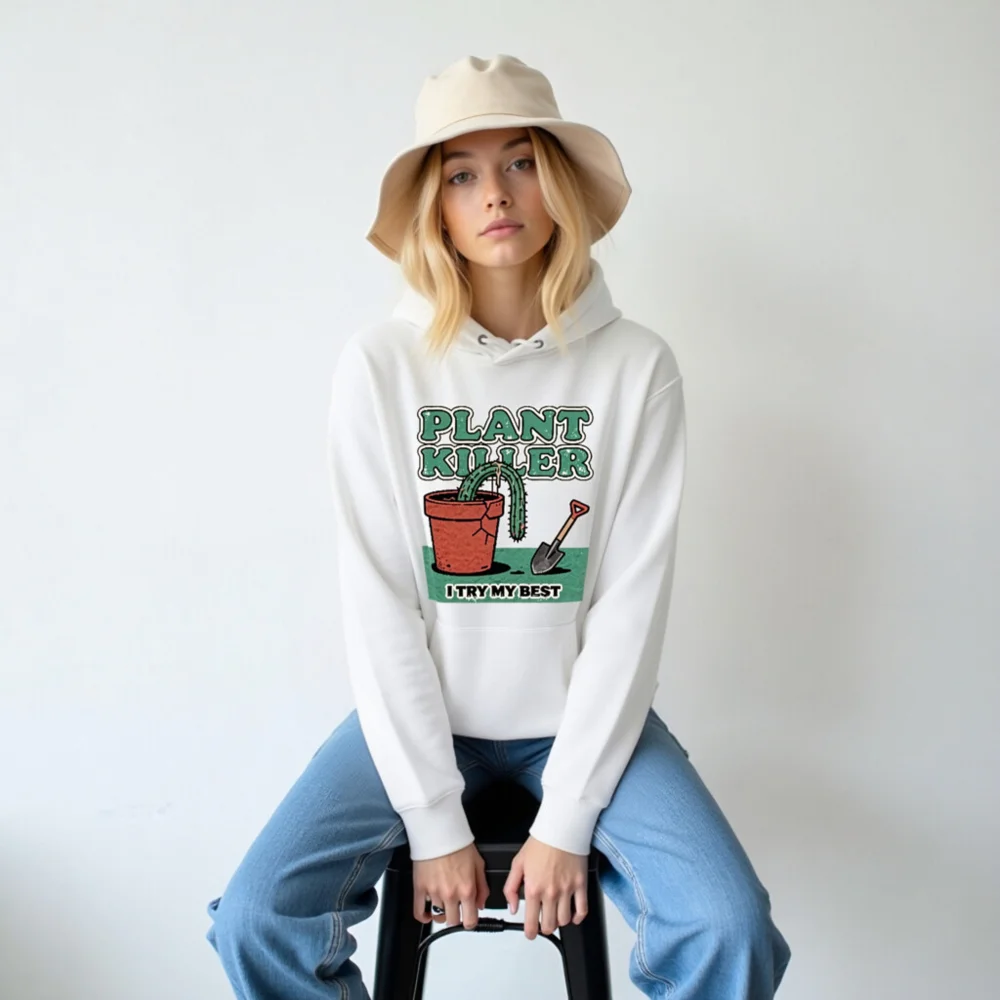 Plant Killer Hoodie - Unisex Eco-Friendly Graphic Sweatshirt - Image 6