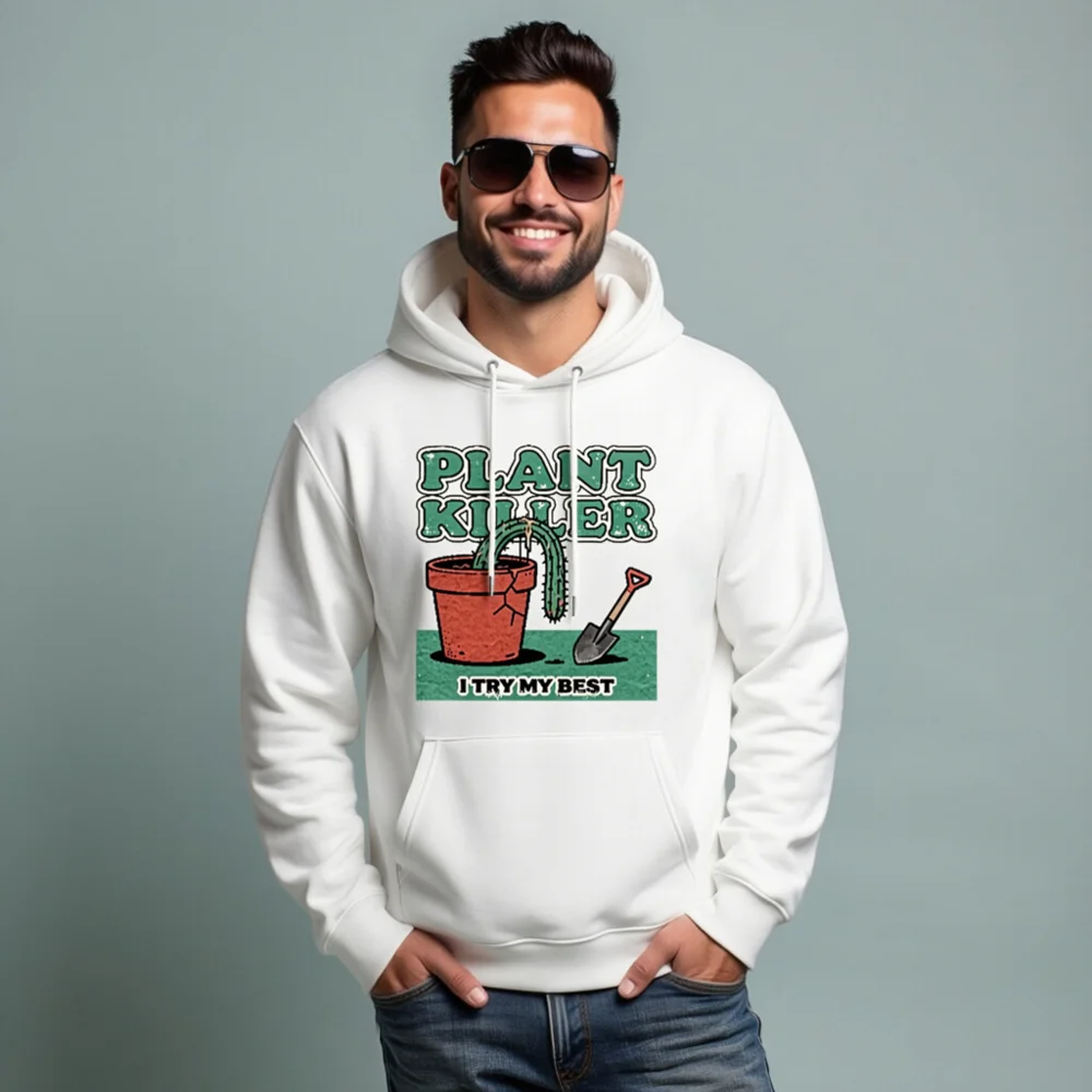 Plant Killer Hoodie - Unisex Eco-Friendly Graphic Sweatshirt - Image 8