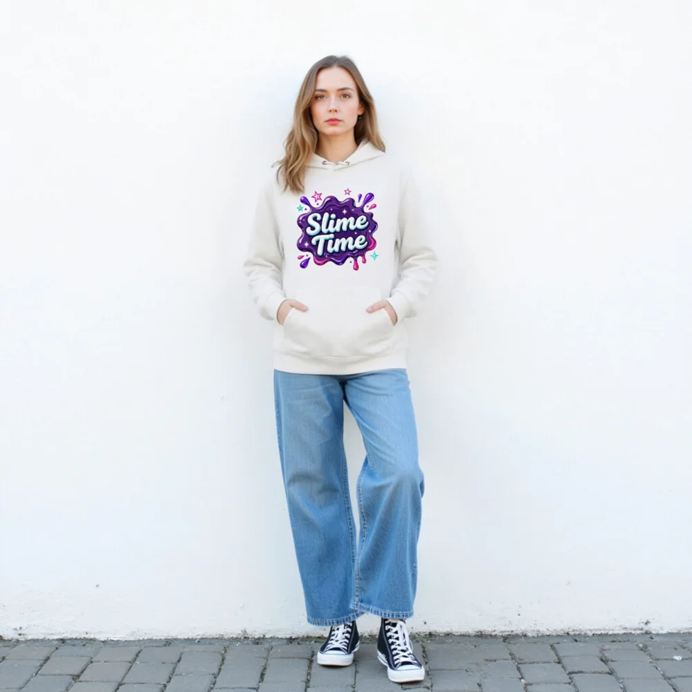 Slime Time Unisex Eco Hoodie – Soft Organic Cotton Pullover - Image 4