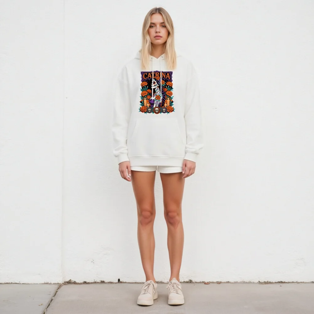 Catrina Day of the Dead Hoodie - Unisex Eco-Friendly Pullover - Image 5