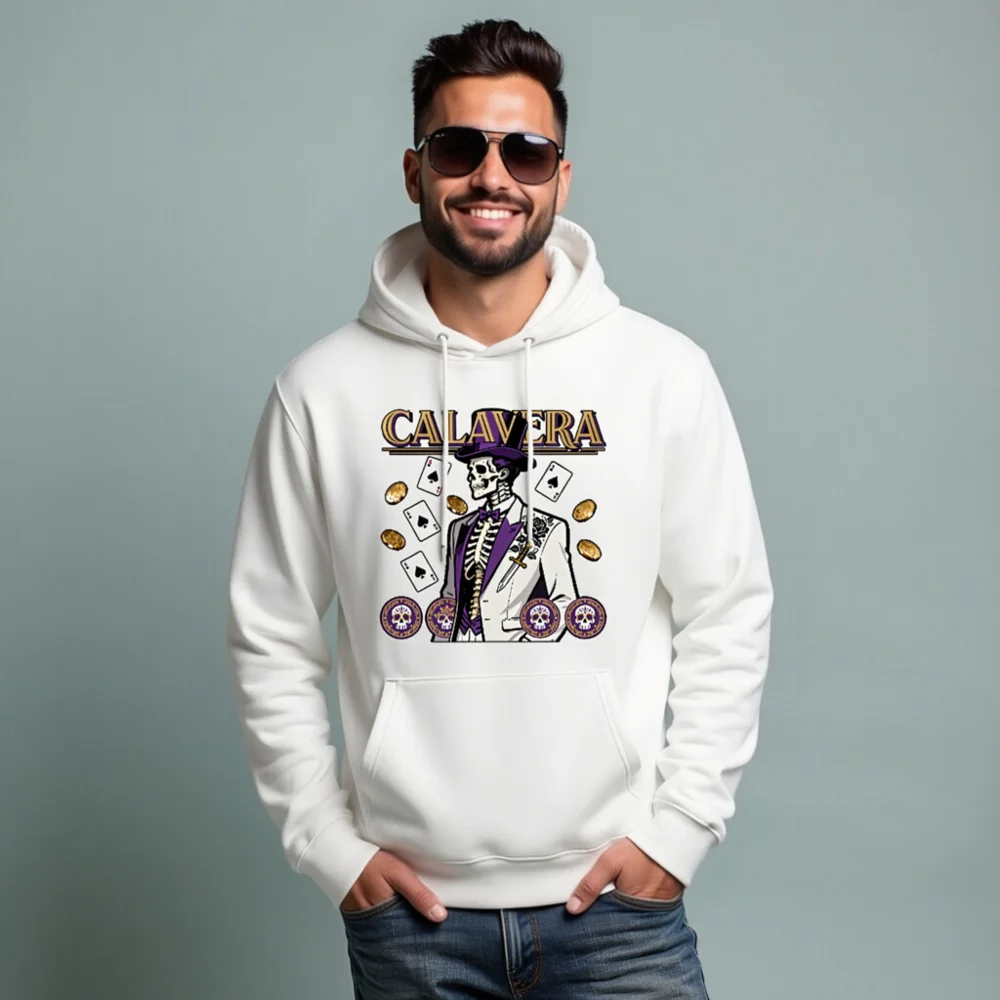 Calavera Skeleton Hoodie – Unisex Eco-Friendly Pullover - Image 8