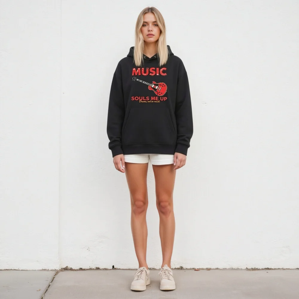 Music Souls Me Up Hoodie – Unisex Eco-Friendly Pullover - Image 5